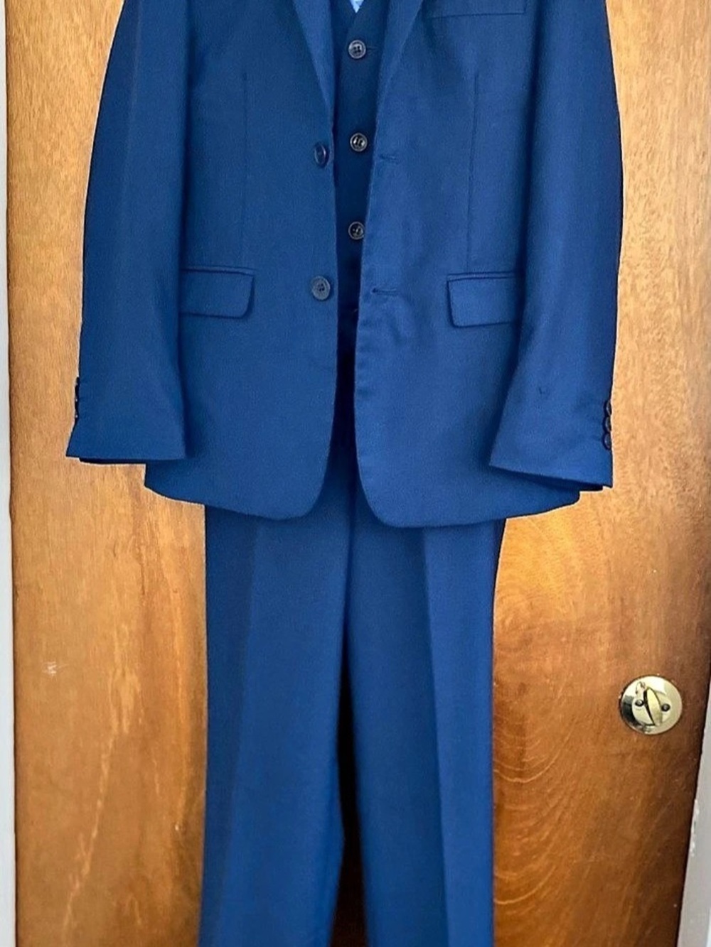 Boys Size 12 Blue Suit Set Like New 5 pieces